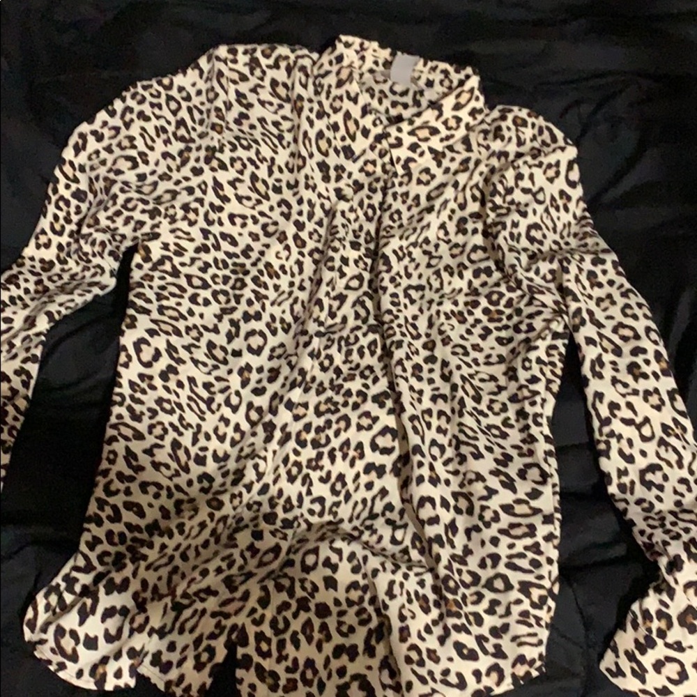 HM leopard print blouse